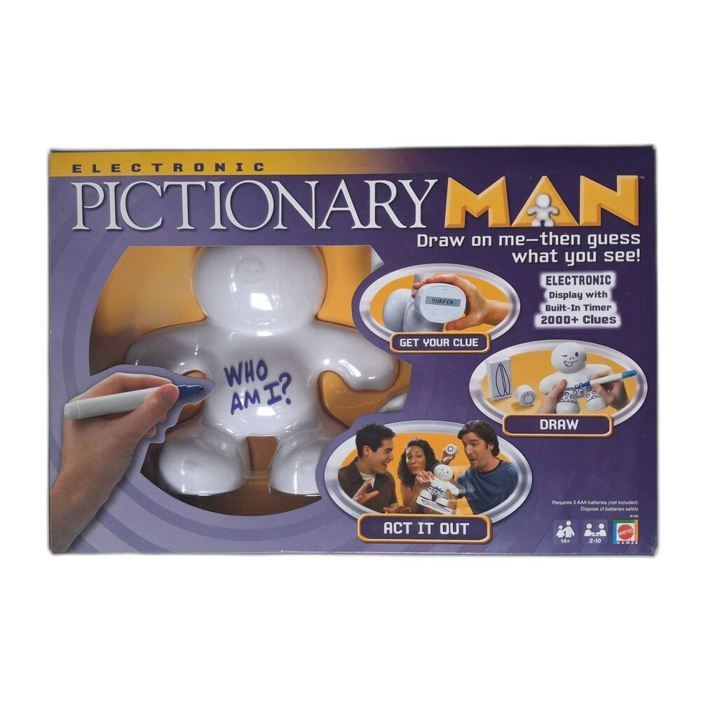 Electronic Pictionary Man Board Game Mattel 2008 100% Working & Complete